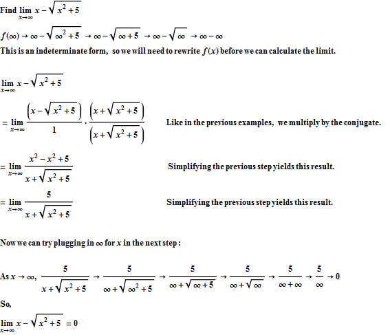 Finding Limits Algebraically